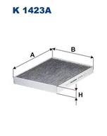 Filtry kabinowe - Filtron Filtr, wentylacja przestrzeni pasażerskiej K 1423A K 1423A - miniaturka - grafika 1