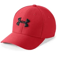 Czapki damskie - Under Armour Chłopięca Blitzing 3.0 Czapka z Daszkiem, Czerwony/Czarny, S/M - miniaturka - grafika 1