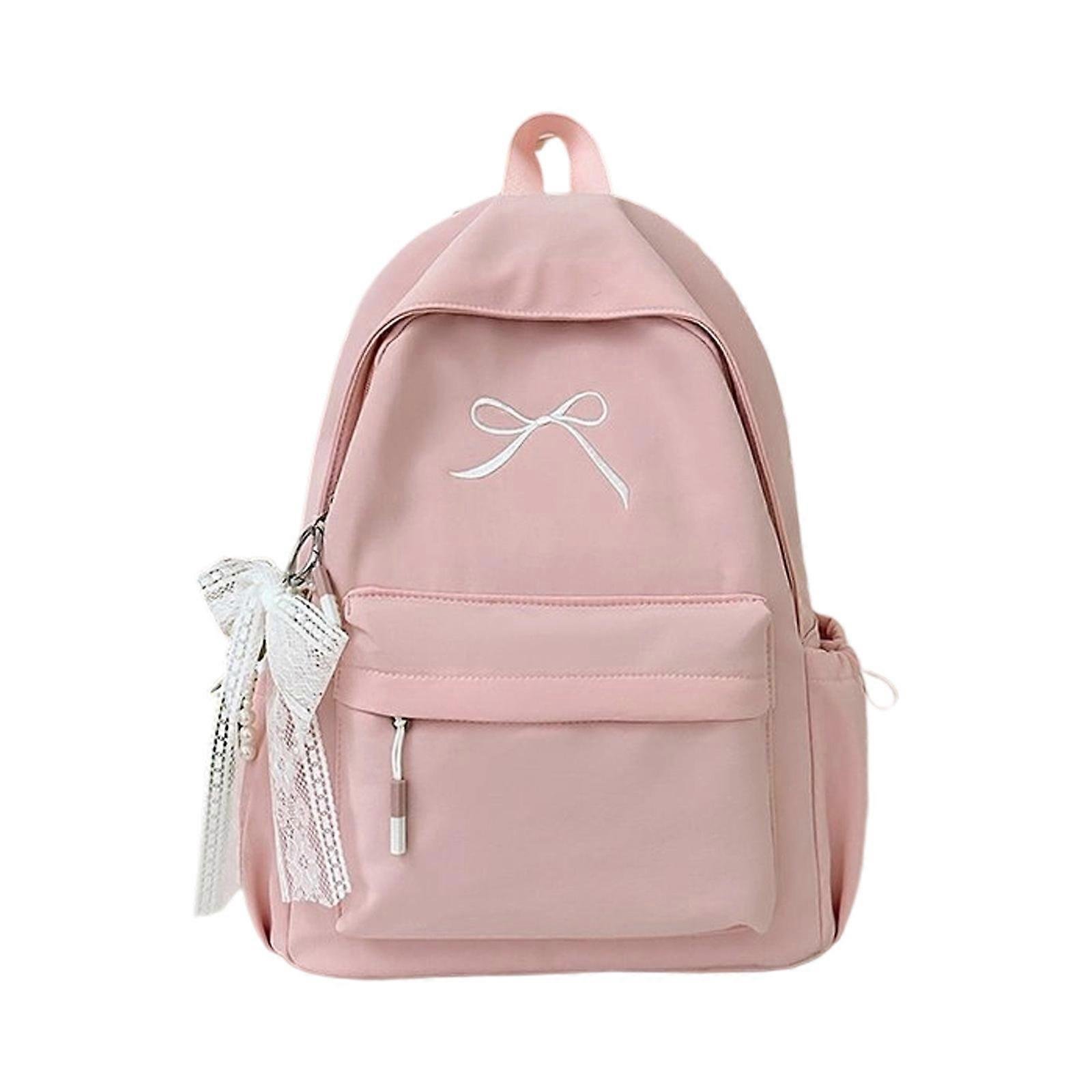 Japońskie style Plecaki Kokardki Plecaki szkolne Plecaki o dużej pojemności Casual Daypacks Torba podróżna College Backpac Różowy