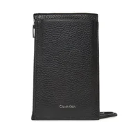 Etui i futerały do telefonów - Torebka na telefon Calvin Klein Foil Emboss Phone Crossbody LV04D1037G Czarny - miniaturka - grafika 1