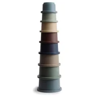 Zabawki interaktywne dla dzieci - Mushie mushie - Mushie  -  Wieża z Kubeczków Stacking Tower Forest - miniaturka - grafika 1