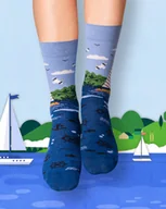 Skarpetki damskie - ŻAGLE / skarpety - miniaturka - grafika 1