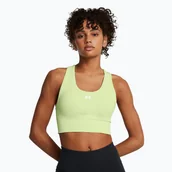Bielizna sportowa damska - Biustonosz treningowy Under Armour Vanish Seamless Mid Branded retro green/white - miniaturka - grafika 1