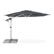 Parasole ogrodowe - Parasol ogrodowy na wysięgniku Doppler PROTECT 400 P Anthracite - miniaturka - grafika 1