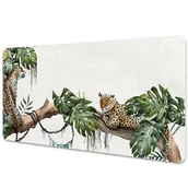 Podkładki na biurko - Podkładka na biurko z nadrukiem Gepardy na gałęzi 90x45 cm - miniaturka - grafika 1