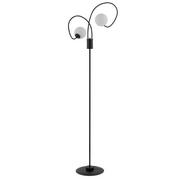 Lampy stojące - Sigma czarno-biała lampa stojąca 50306 MOLY nowoczesna czarna lampa podłogowa do salonu 50306 - miniaturka - grafika 1