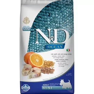 N&D Dog Ocean Codfish Spelt Oats Orange Adult Mini 2.5KG - Sucha karma dla psów - miniaturka - grafika 1