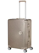 Walizki - Walizka średnia American Tourister Soundbox Alu - bronze - miniaturka - grafika 1