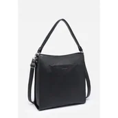 Torebki damskie - Modna Klasyczna Torebka Damska LUIGISANTO Torba Czarna Skóra Ekologiczna - miniaturka - grafika 1