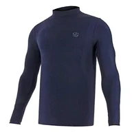 Bluzy męskie - Vivasport Męska bluza termiczna Lupetto, niebieski, S/M - miniaturka - grafika 1