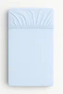 Prześcieradła dla dzieci - Prześcieradło bawełniane z gumką do łóżeczka 120x60 cm - niebieskie - miniaturka - grafika 1