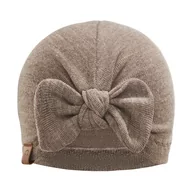 Czapeczki dla niemowląt - Turban merino - taupe 3-9 miesięcy - miniaturka - grafika 1