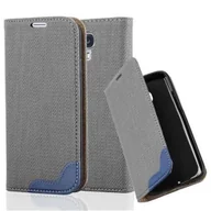 Etui i futerały do telefonów - Cadorabo pokrowiec do Samsung Galaxy S4 - pokrowiec w kolorze GREY BLUE ? Etui na telefon o wyglądzie rafii z kieszenią na kartę i funkcją podstawki - Etui z klapką Etui ochronne z klapką w stylu książki - miniaturka - grafika 1