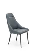 Krzesła - Krzesło eco skóra K465 ciemny popiel na czarnych nogach - miniaturka - grafika 1