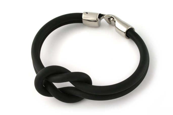 Bransoletka Męska Żeglarska Gruby Kauczuk