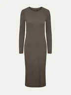 Sukienki - Pieces Sukienka codzienna Kylie 17126214 Brązowy Slim Fit - miniaturka - grafika 1