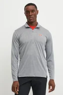Bluzy męskie - Under Armour bluza treningowa UA Tech Geotessa kolor szary wzorzysta 1385260 - miniaturka - grafika 1