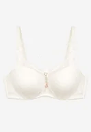 Biustonosze - Jasnobeżowy Biustonosz Typu Full Cup z Koronką i Regulowanymi Ramiączkami Nestakate - miniaturka - grafika 1