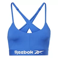 Biustonosze - Reebok Damski biustonosz sportowy, niebieski Vector Glen Green, L - miniaturka - grafika 1