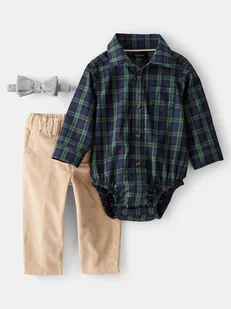 carter's 3-częściowy zestaw w kolorze beżowo-granatowym - Body dla niemowląt - miniaturka - grafika 1