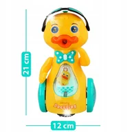 Maty edukacyjne - TAŃCZĄCA ŚMIESZNA KACZKA ŚPIEWA TAŃCZY MUZYKA ŚWIATŁO PROJEKTOR JEŹDZI dymi - miniaturka - grafika 1