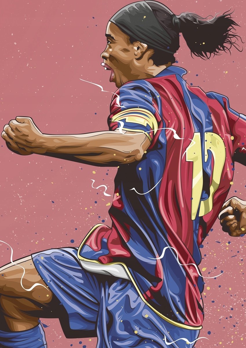 PODKŁADKA POD MYSZ Nadruk 22x18 cm Ronaldinho Gaucho Fc Barcelona Prezent