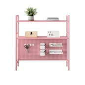 Inne meble biurowe - JAN NOWAK Metalowa nadstawka na biurko JENNY, 950 x 980 x 220 mm, Różowa - miniaturka - grafika 1