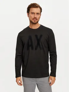 Armani Exchange Longsleeve XM000126 AF10358 UC001 Czarny Regular Fit - Bluzy męskie - miniaturka - grafika 1