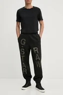 Spodnie męskie - G-Star Raw spodnie dresowe kolor czarny z aplikacją D25531-D733 - miniaturka - grafika 1