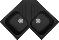 Zlewozmywaki - Zlew PLADOS ATLANTIC CZARNY MAT (black mat 70) (FTA832070) - miniaturka - grafika 1