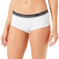 Spodnie damskie - Emporio Armani Damskie spodnie Cheeky Iconic Logo Full Slip, biały, XL - miniaturka - grafika 1