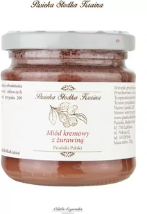 Pasieka Słodka Kraina Miód Kremowany z Żurawiną 250g - Miód Pasieka Słodka Kraina Miód Kremowany z Żurawiną 250g - Miód - miniaturka - grafika 1