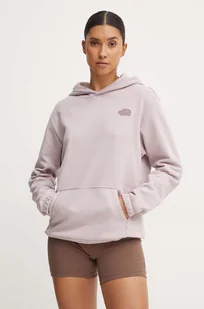 The North Face bluza Natural Dye Hoodie damska kolor fioletowy z kapturem gładka NF0A89CD9OY1 - Bluzy damskie - miniaturka - grafika 1