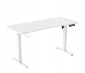 Biurka gamingowe - Biurko gamingowe Silver Monkey Biurko elektryczne ED-140 white - miniaturka - grafika 1