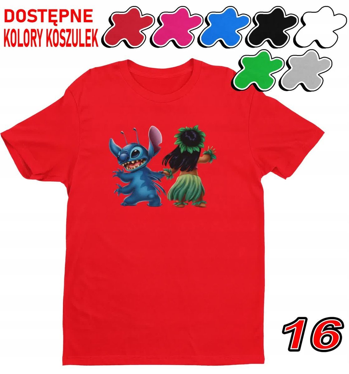 Koszulka Dziecięca Z Nadrukiem Dla Fana Stich Angel Słodziak -M 134-140