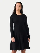 Sukienki - YAS Sukienka dzianinowa Becco 26011181 Czarny Regular Fit - miniaturka - grafika 1