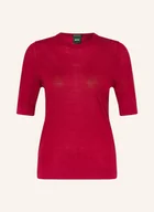 Swetry damskie - Boss Dzianinowa Koszulka Farbella rot - BOSS - miniaturka - grafika 1