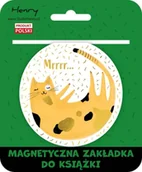 Zakładki do książek - Zakładka magnetyczna kulka 2 kot żółty - Henry - miniaturka - grafika 1