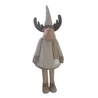 Ozdoby bożonarodzeniowe - Renifer tekstylny 154 cm beżowy - miniaturka - grafika 1