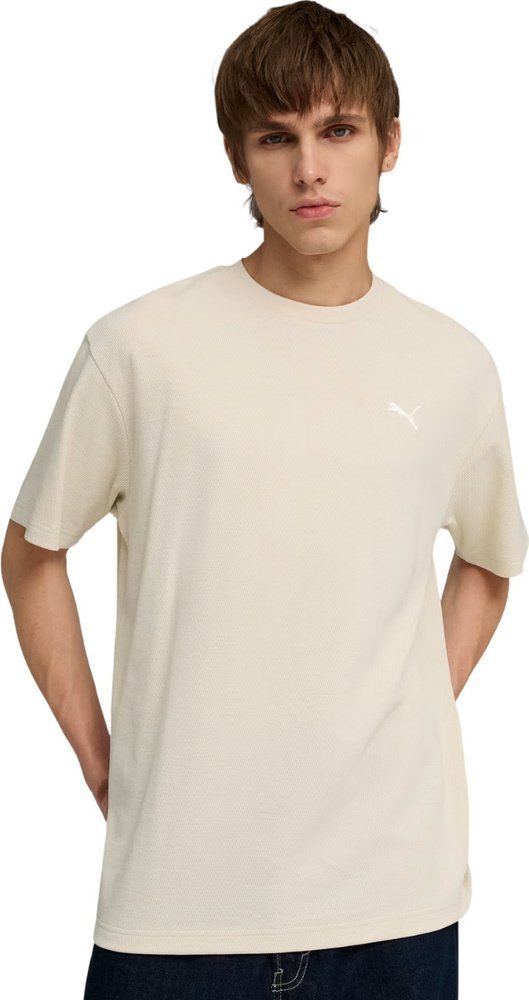 Puma Koszulka męska Puma ESS Elevated Relaxed Tee beżowa 692018 87 L