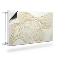 Dekoracje domu - MASKOWNICA Magnetyczna Na Kaloryfer Złota Abstrakcja Line-art 120cm x 60cm - miniaturka - grafika 1
