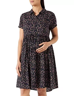 Sukienki ciążowe - Esprit Maternity Damska sukienka tkana pielęgniarska krótki rękaw nadruk na całej długości, Nocne niebo niebieskie - 485, 38 PL - grafika 1