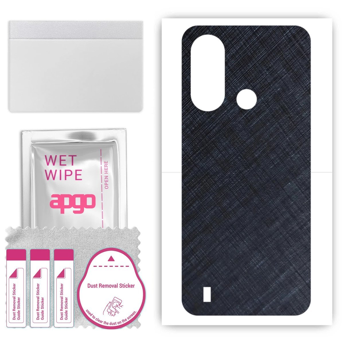 Folia naklejka skórka strukturalna na TYŁ do ZTE Blade L220 - Tytan Niebieski - apgo SKINS