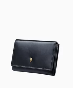 PUCCINI Średniej wielkości czarny skórzany portfel damski z kieszenią na bigiel - Portfele - miniaturka - grafika 1