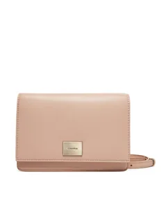 Calvin Klein Torebka Hardware Flap Crossbody K60K612967 Różowy - Torebki damskie - miniaturka - grafika 1