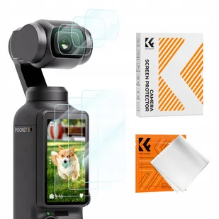 Zestaw Osłona Szkło 9H na Ekran + Obiektyw do DJI Osmo Pocket 3 - Kamery cyfrowe - akcesoria - miniaturka - grafika 1