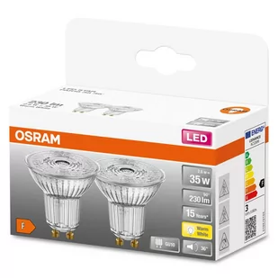2x Żarówka LED GU10 2,6W = 35W 230lm 2700K Ciepła 36° OSRAM STAR - Żarówki LED - miniaturka - grafika 1