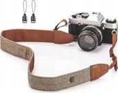 Akcesoria fotograficzne - Pasek na Szyję Ramię do Aparatu na Aparat DSLR Lustrzankę Bezlusterkowca / Brązowy - miniaturka - grafika 1