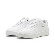 Buty trekkingowe damskie - Sneakersy Court Classy PUMA White Silver Metallic - miniaturka - grafika 1