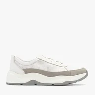 Półbuty męskie - Białe półbuty męskie w sportowym stylu NASH - Ryłko - miniaturka - grafika 1